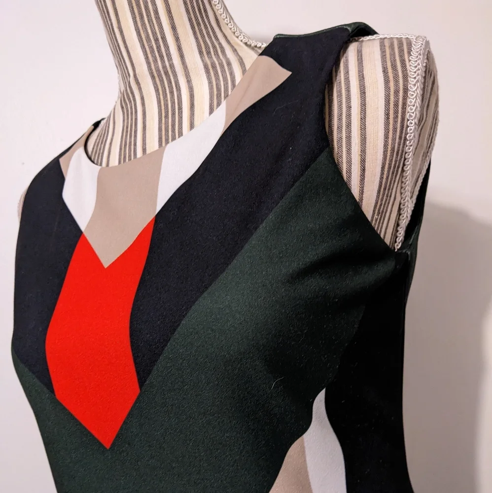 Calvin Klein dressy colorful slim dress - Picture 4 of 16